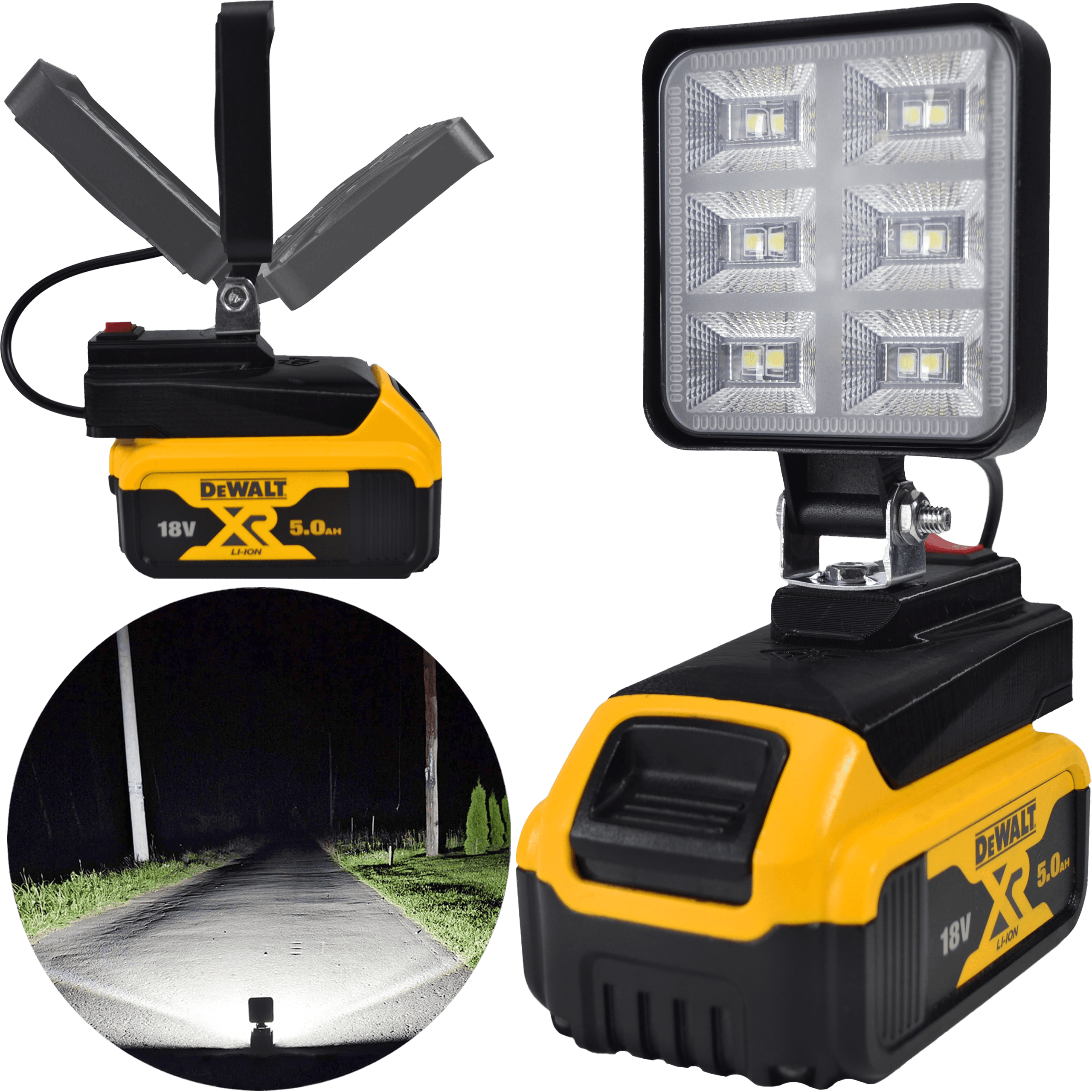 LAMPA DO BATERII DEWALT 18V LED HALOGEN ROBOCZY