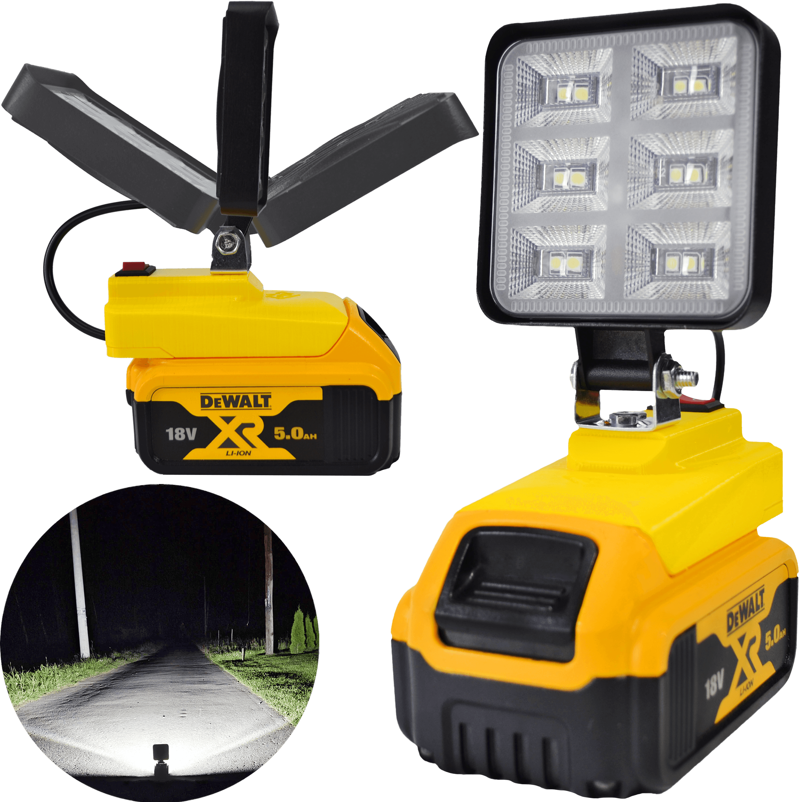 LAMPA DO BATERII DEWALT 18V LED HALOGEN ROBOCZY